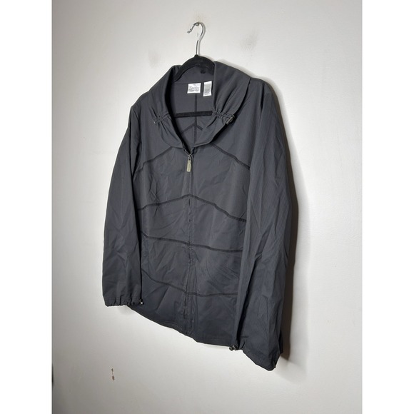 Zenergy Chico's Black Zip Jacket Athleisure Lightweight Long Sleeve Size 3 - Picture 3 of 9